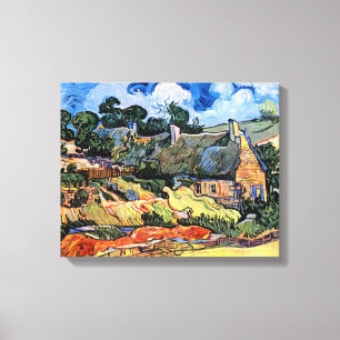 Vincent Van Gogh - Halmtäckta stugor vid Cordevill Canvastryck