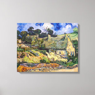 Vincent Van Gogh - Halmtäckta stugor vid Cordevill Canvastryck