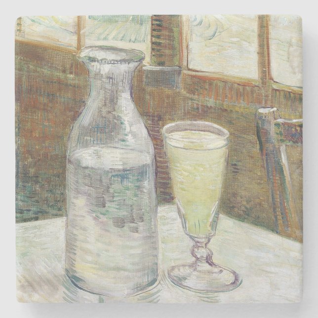 Vincent Van Gogh har fortfarande liv med Absinthe  Stenunderlägg (Framsidan)