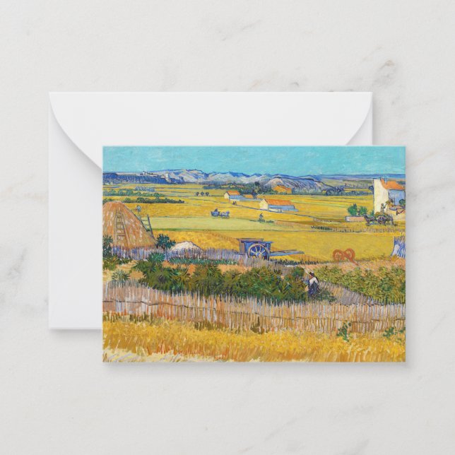Vincent van Gogh - Harvest at La Crau Anteckningskort (Framsida)
