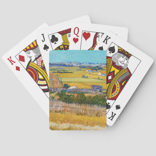 Vincent van Gogh - Harvest at La Crau Casinokort (Baksidan)