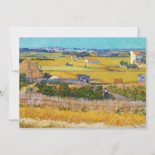 Vincent van Gogh - Harvest at La Crau Inbjudningar (Framsida)