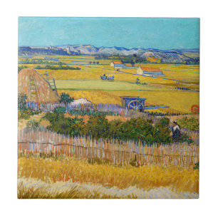Vincent van Gogh - Harvest at La Crau Kakelplatta