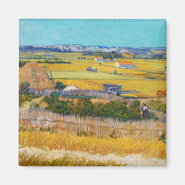 Vincent van Gogh - Harvest at La Crau Magnet (Framsidan)