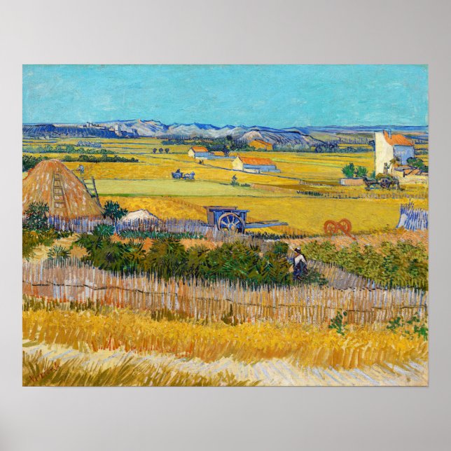 Vincent van Gogh - Harvest at La Crau Poster (Framsidan)