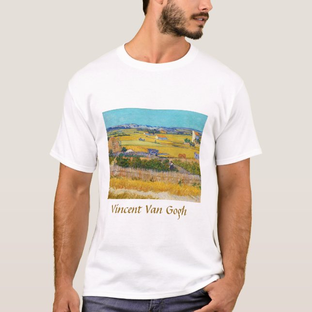 Vincent van Gogh - Harvest at La Crau T Shirt (Framsida)