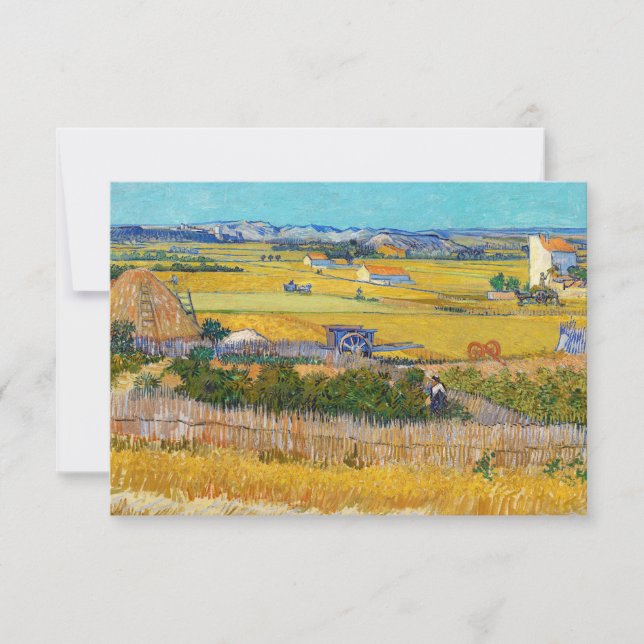 Vincent van Gogh - Harvest at La Crau Tack Kort (Framsida)