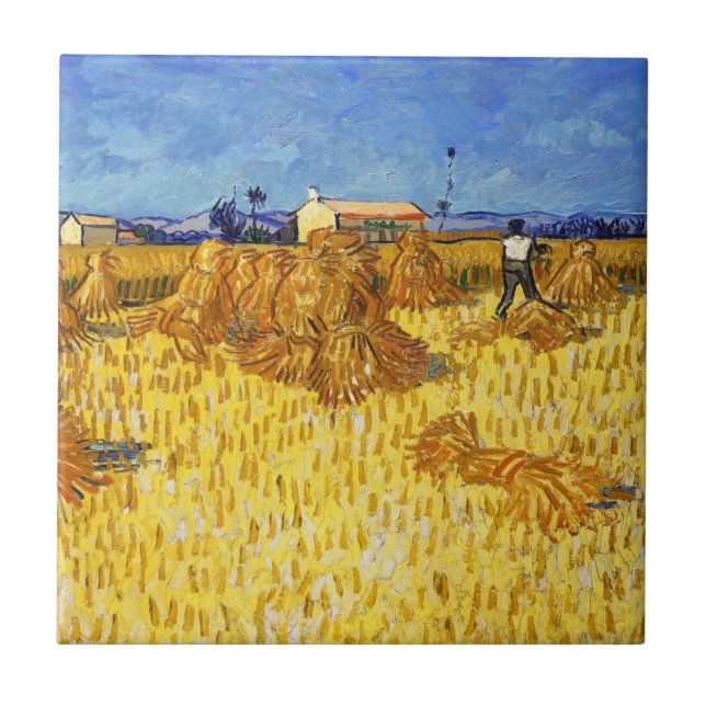 Vincent van Gogh - Harvest in Provence Kakelplatta (Framsidan)