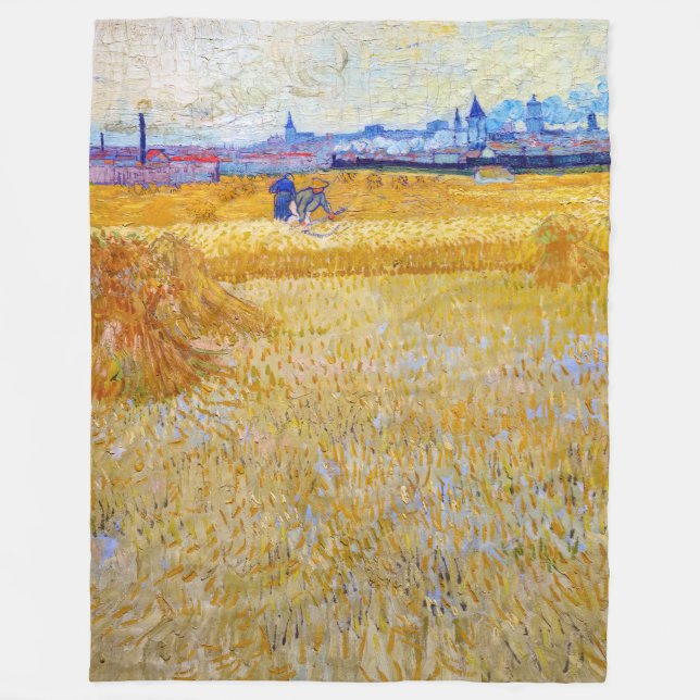 Vincent van Gogh - Harvesters Fleecefilt (Framsidan)