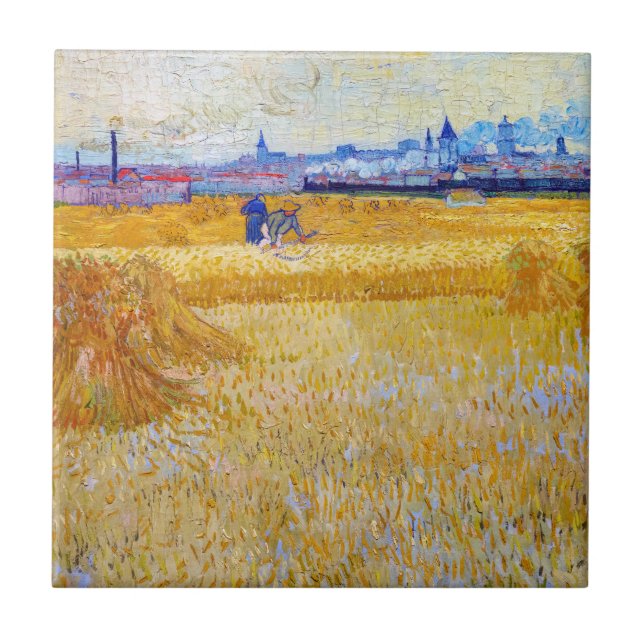 Vincent van Gogh - Harvesters Kakelplatta (Framsidan)