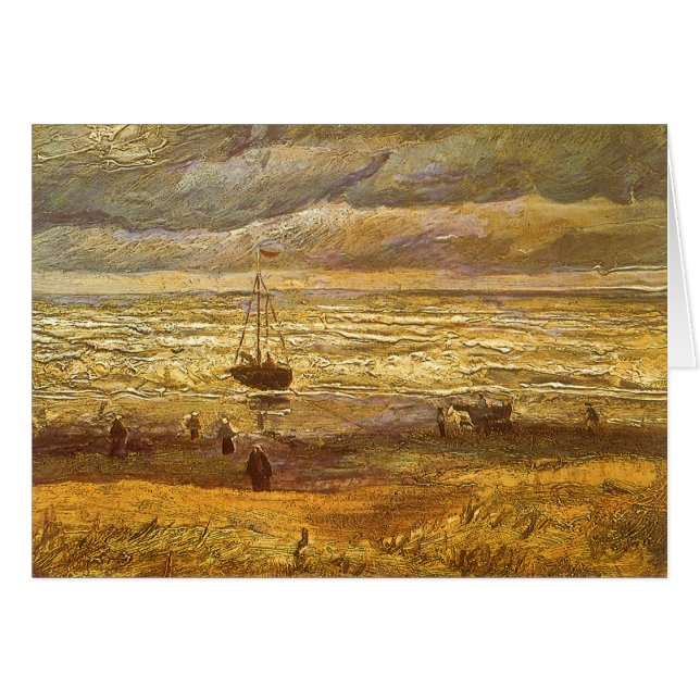 Vincent van Gogh - Havet i Scheveningen Hälsningskort (Framsidan Horizontal)