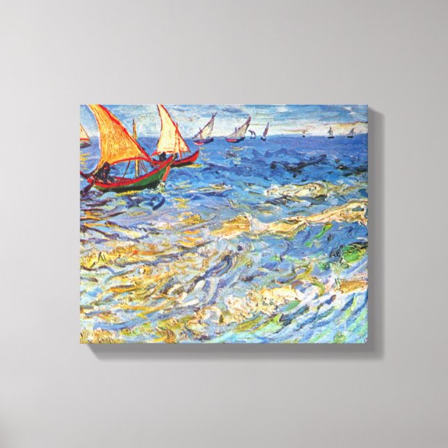 Vincent Van Gogh - Havet vid Saintes Maries Canvastryck (Framsida)