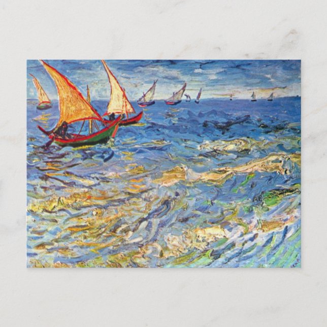 Vincent Van Gogh - Havet vid Saintes Maries Vykort (Framsida)