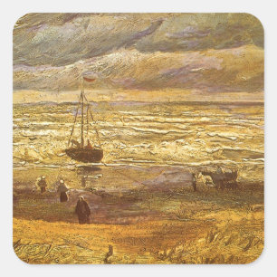 Vincent van Gogh - Havet vid Scheveningen Fyrkantigt Klistermärke