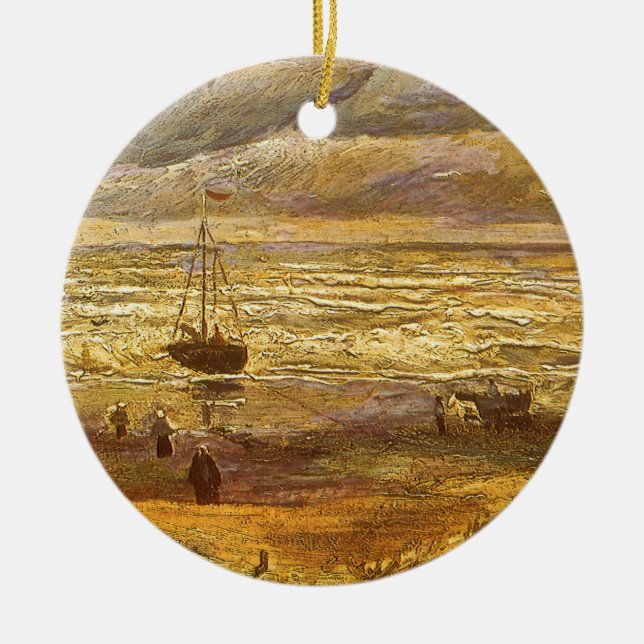 Vincent van Gogh - Havet vid Scheveningen Julgransprydnad Keramik (Framsidan)