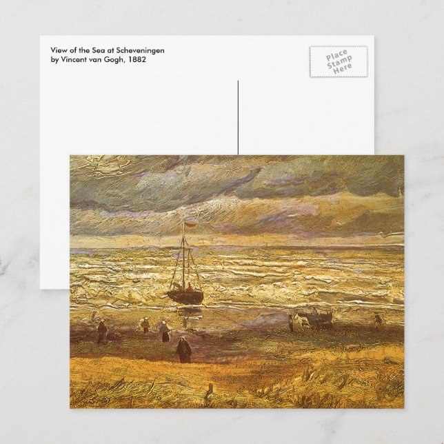 Vincent van Gogh - Havet vid Scheveningen Vykort (Fram/baksida)