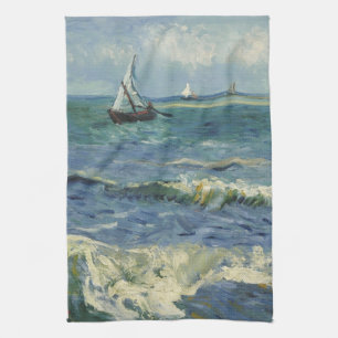 Vincent van Gogh - Havsutsikt nära Saintes Maries Kökshandduk