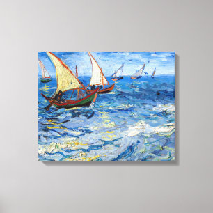 Vincent van Gogh - Havsutsikt vid Saintes-Maries Canvastryck