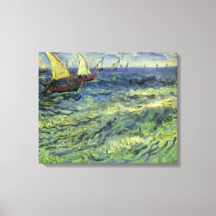 Vincent van Gogh - Havsutsikt vid Saintes Maries Canvastryck