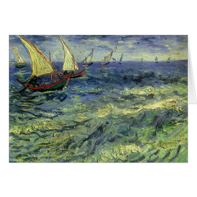 Vincent van Gogh - Havsutsikt vid Saintes Maries Hälsningskort (Framsidan Horizontal)