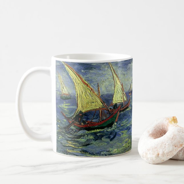 Vincent van Gogh - Havsutsikt vid Saintes Maries Kaffemugg (Med munk)