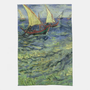Vincent van Gogh - Havsutsikt vid Saintes Maries Kökshandduk
