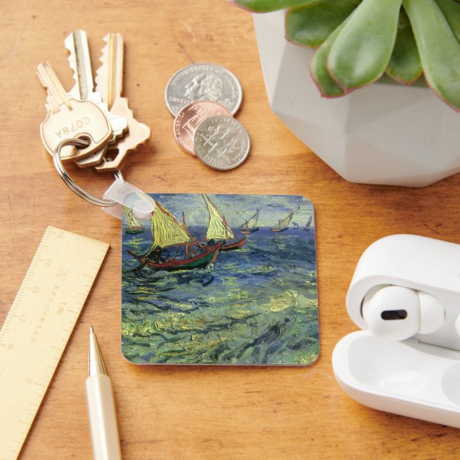 Vincent van Gogh - Havsutsikt vid Saintes Maries Nyckelring (Skrivbord)