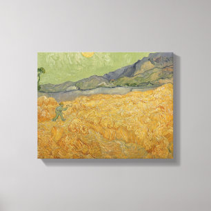 Vincent van Gogh Hjulfält med rabatt, 1889 Canvastryck