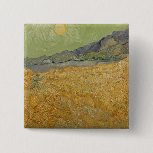 Vincent van Gogh Hjulfält med rabatt, 1889 Knapp