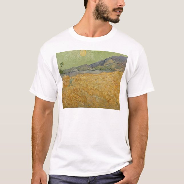 Vincent van Gogh| Hjulfält med rabatt, 1889 T-shirt (Framsida)