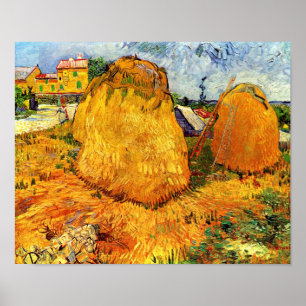 Vincent Van Gogh - Höstackar i Provence Konstverk Poster