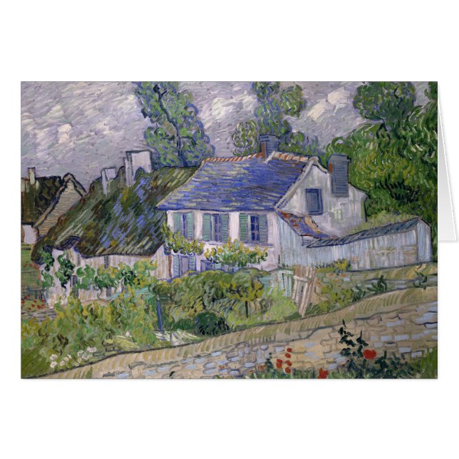Vincent van Gogh - Houses at Auvers Hälsningskort (Framsidan Horizontal)