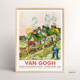 Vincent van Gogh Houses och Figur Art Print Retro Poster