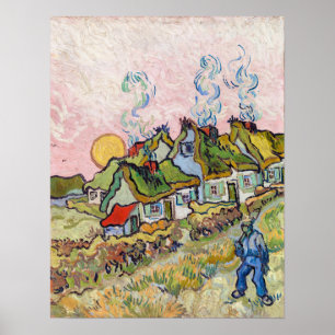 Vincent van Gogh - Houses och Figur Poster