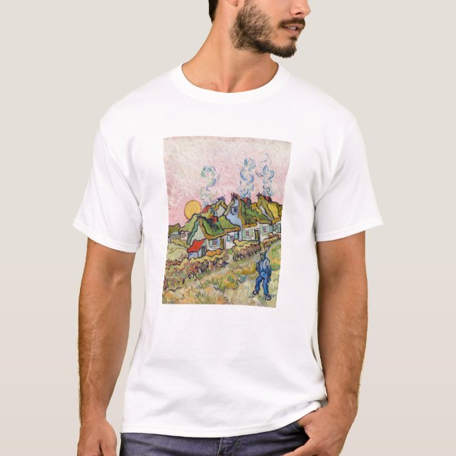 Vincent van Gogh - Houses och Figur T Shirt (Framsida)