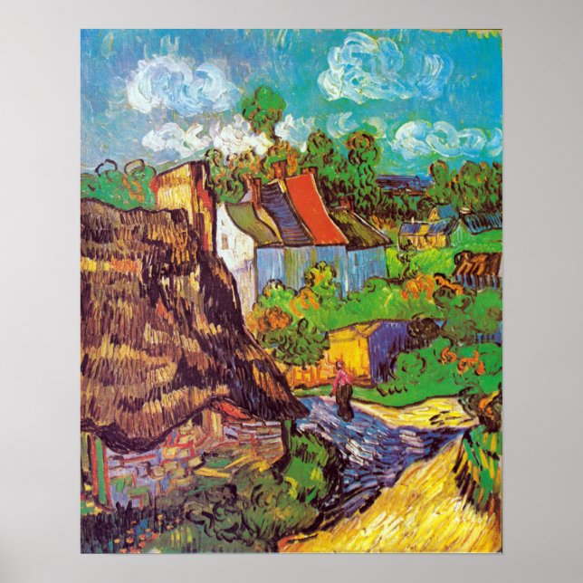 Vincent van Gogh Houses vid Auvers Poster (Framsidan)