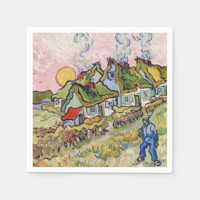 Vincent van Gogh - Hus och figur  Pappersservett (Framsidan)