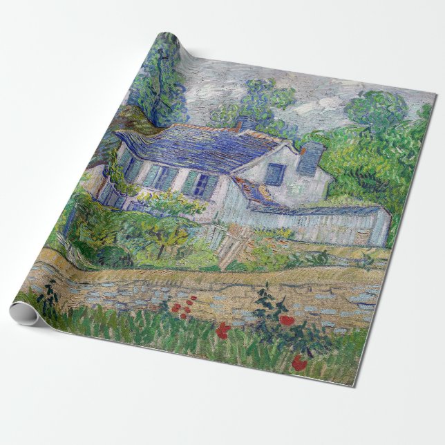 Vincent van Gogh - Hus vid Auvers Presentpapper (Utrullad)