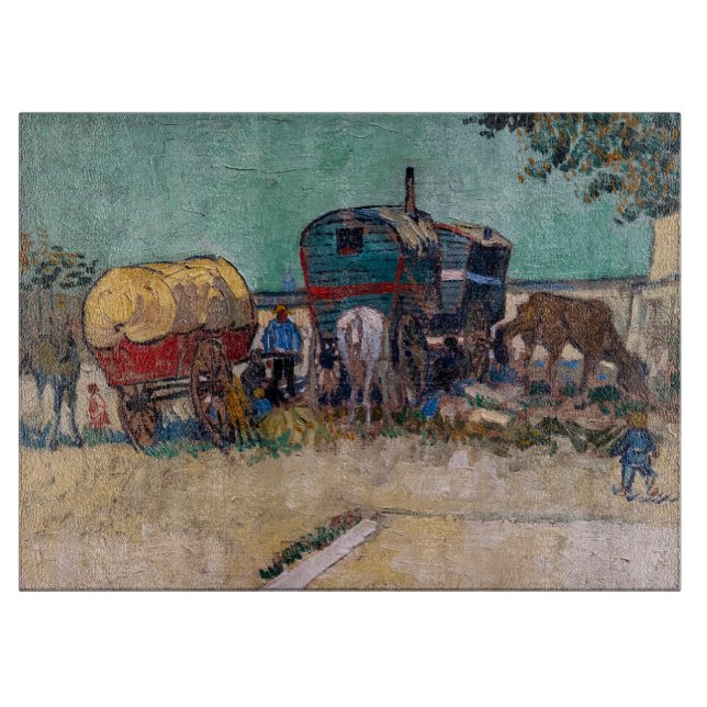 Vincent van Gogh - husvagnar, zigenarläger nära Ar (Framsidan)