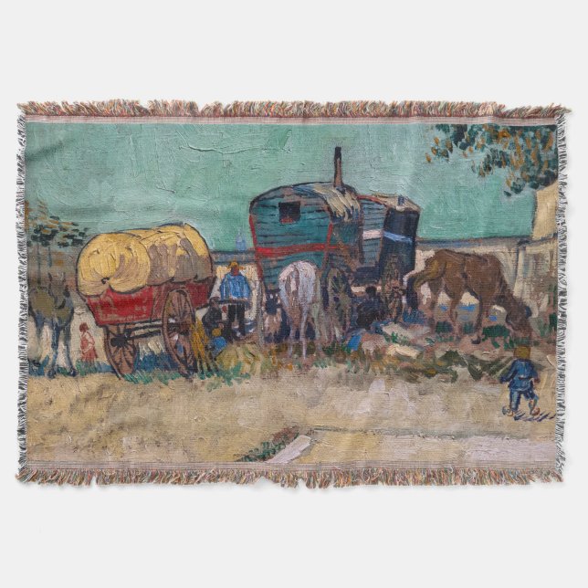 Vincent van Gogh - husvagnar, zigenarläger nära Ar Filt (Framsidan)