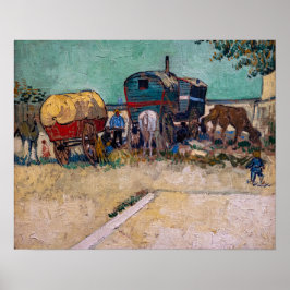 Vincent Van Gogh - Husvagnar, Zigenarläger nära Ar Poster