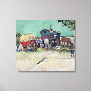 Vincent Van Gogh husvagnarna, zigensk Encampment Canvastryck