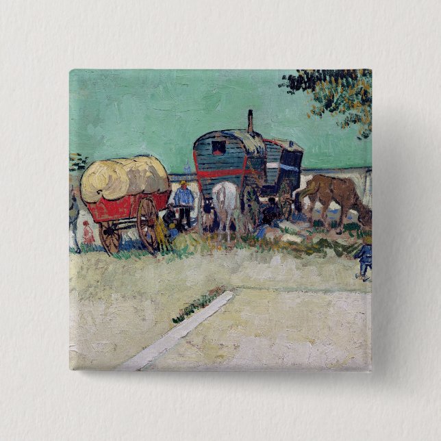 Vincent Van Gogh | husvagnarna, zigensk Encampment Knapp (Framsida)