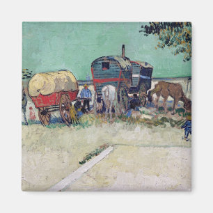 Vincent Van Gogh   husvagnarna, zigensk Encampment Magnet