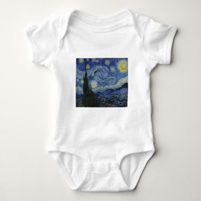 Vincent van Gogh Iconic Starry Night T-shirt (Framsida)