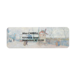 Vincent van Gogh - Impasse des Deux Freres Returadress Etikett
