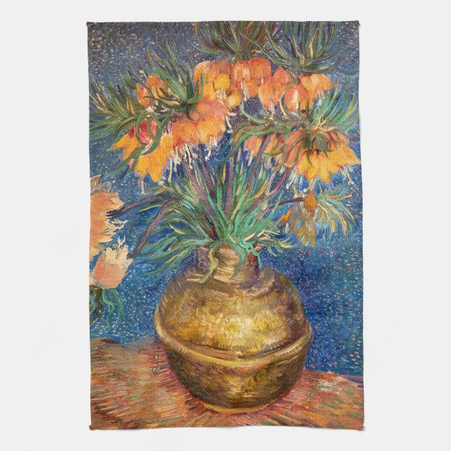 Vincent van Gogh - Imperial Fritillaries Kökshandduk (Vertikal)