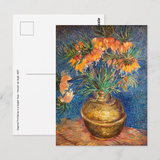 Vincent van Gogh - Imperial Fritillaries Vykort (Fram/baksida)