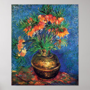 Vincent Van Gogh - Imperialkronor i en kopparvas Poster
