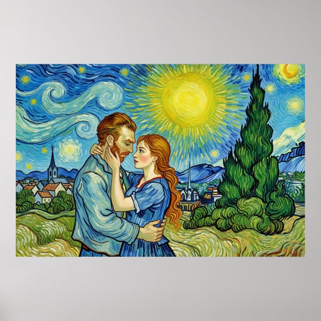 Vincent Van Gogh in love -- WONKY ART Poster (Framsidan)
